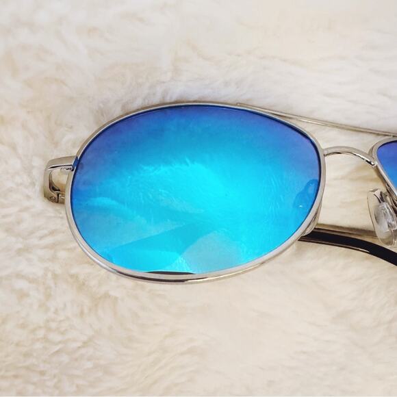 Jace Blue Polarized Classic Aviator Sunglasses - Picture 4 of 8